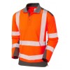 Leo Workwear Wringcliff Class 2 Hi-Vis Orange Long-Sleeve Polo Shirt Leo Workwear Wringcliff Class 2 Hi-Vis Orange Long-Sleeve Polo Shirt
